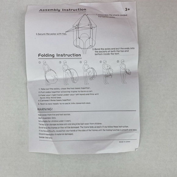 Girls Pink Majestic Princess Castle With Glow In the Dark Stars Never Assembled - Picture 5 of 8